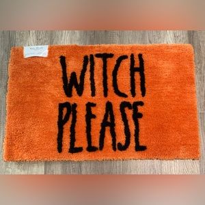 New Orange Witch Please Shag Rae Dunn Halloween bath mat/rug 20x32